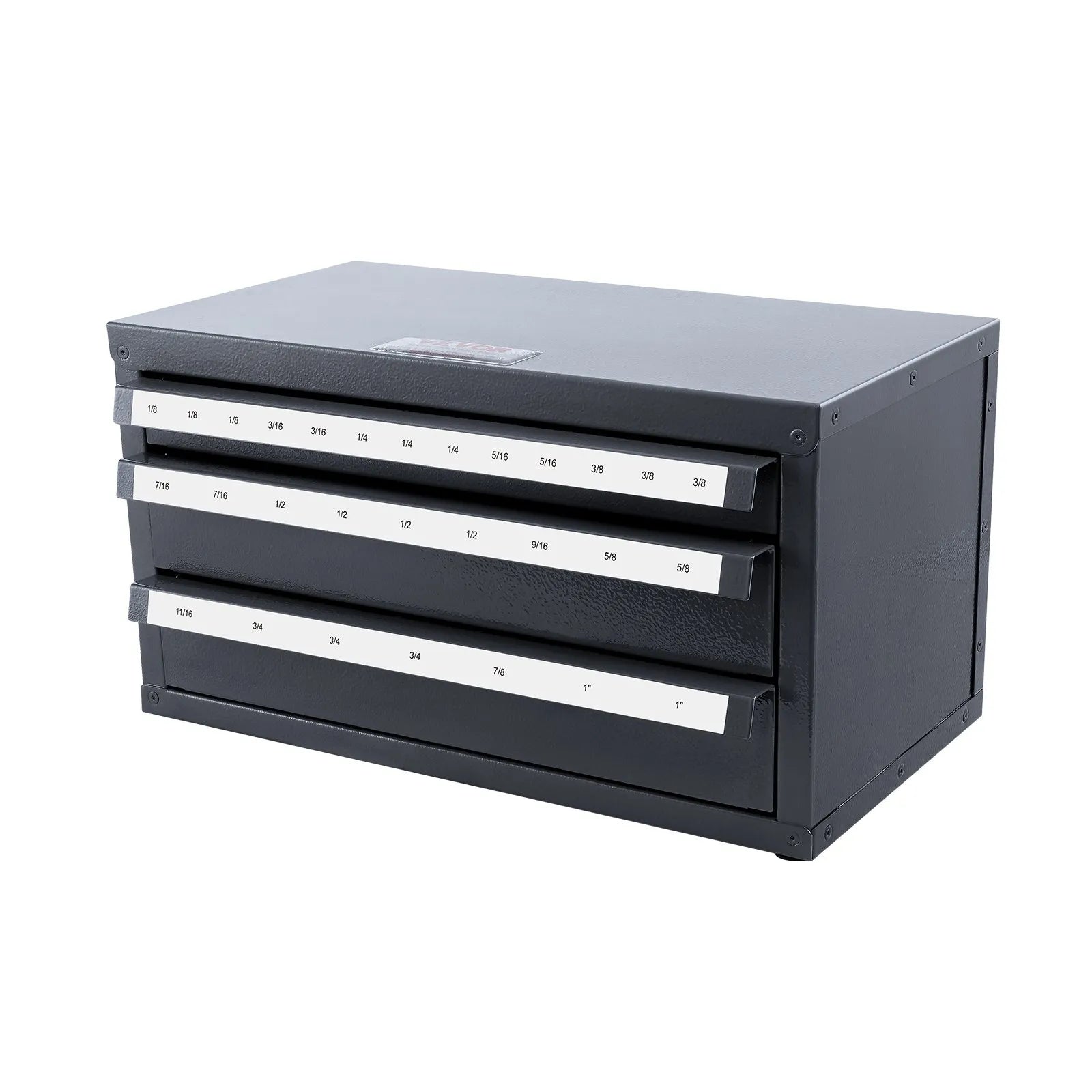 VEVOR End Mill Dispenser Cabinet, Three-Drawer End Mill Organizer Cabinet for 1/8