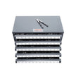 VEVOR Drill Bit Dispenser Cabinet, Five-Drawer Drill Bit Organizer Cabinet for #1 to #60 Steel Drill Dispenser Organizer Cabinet with Labels, Stackable Drill Dispenser for Drill Bit Storage
