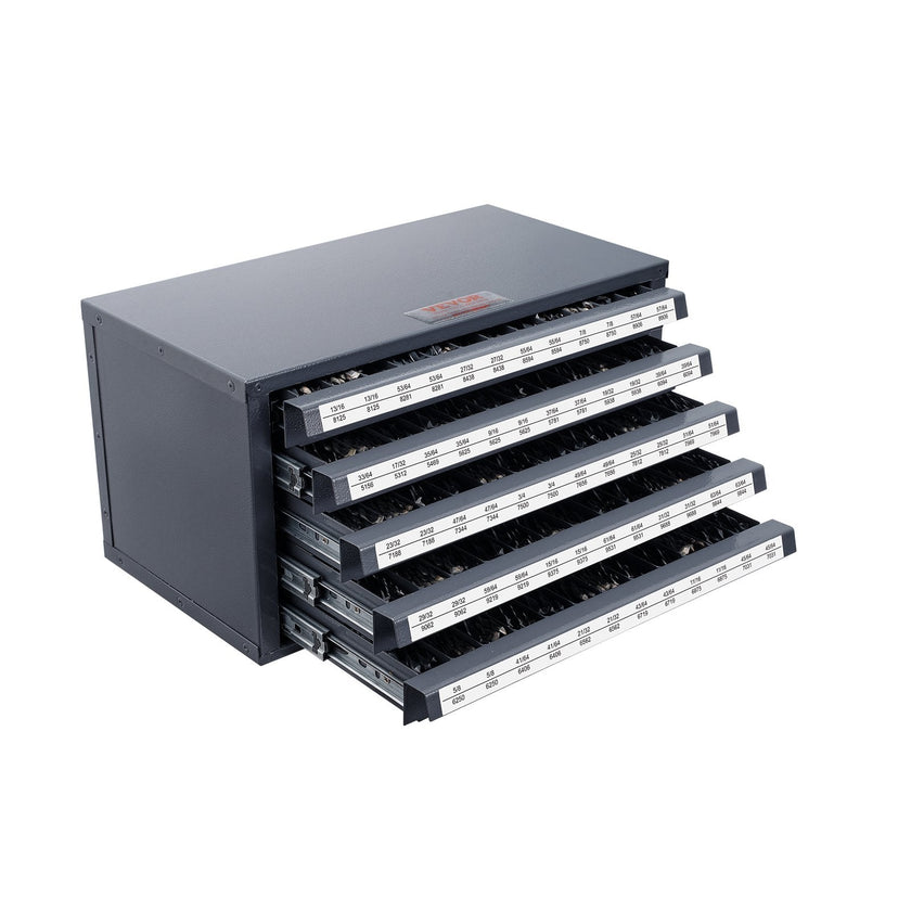 VEVOR Drill Bit Dispenser Cabinet, Five-Drawer Drill Bit Organizer Cabinet for 33/64