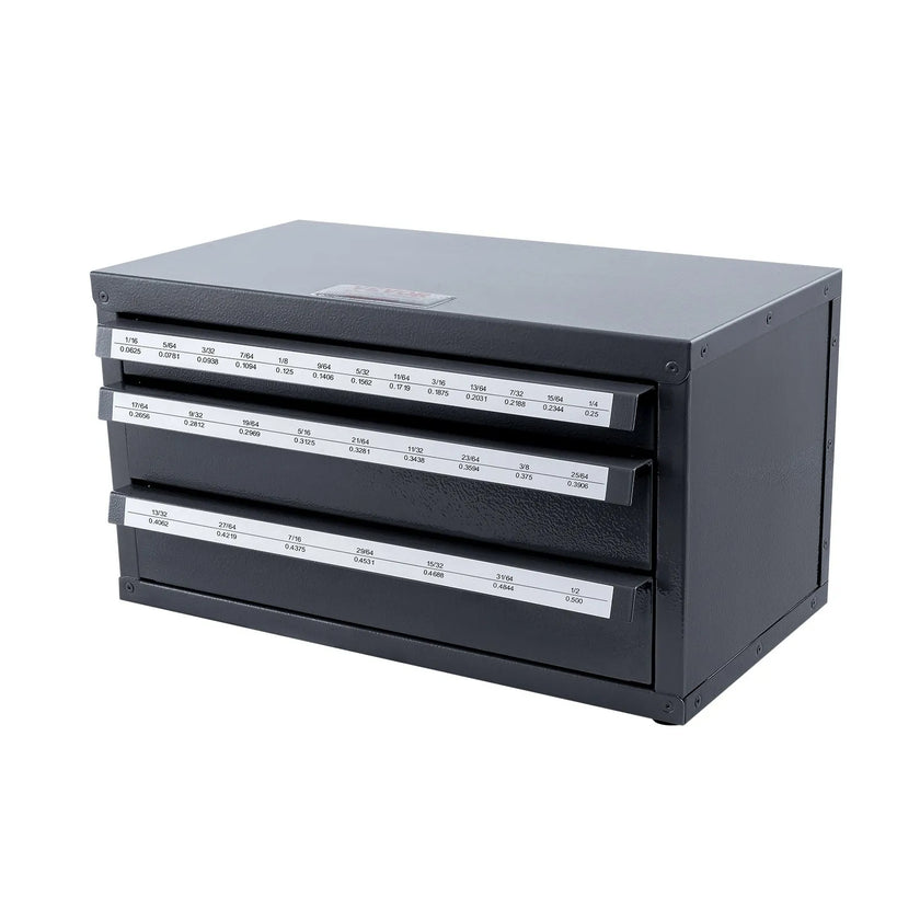 VEVOR Drill Bit Dispenser Cabinet, Three-Drawer Drill Bit Organizer Cabinet for 1/16