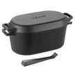 VEVOR 3.5 Qt Enameled Cast Iron Dutch Oven with Lid, Heavy-Duty Bread Baking & Braising Pot, Oven Safe to 500°F, Induction Compatible, Black