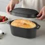 VEVOR 3.5 Qt Enameled Cast Iron Dutch Oven with Lid, Heavy-Duty Bread Baking & Braising Pot, Oven Safe to 500°F, Induction Compatible, Black