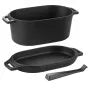 VEVOR 3.5 Qt Enameled Cast Iron Dutch Oven with Lid, Heavy-Duty Bread Baking & Braising Pot, Oven Safe to 500°F, Induction Compatible, Black