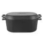 VEVOR 3.5 Qt Enameled Cast Iron Dutch Oven with Lid, Heavy-Duty Bread Baking & Braising Pot, Oven Safe to 500°F, Induction Compatible, Black