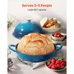 VEVOR 5 Qt Enameled Cast Iron Dutch Oven for Sourdough Bread Baking, Heavy-Duty Bread Baker with Lid, Oven Safe to 500°F, Induction Compatible Cookware