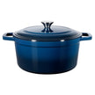 VEVOR 6 Qt Enameled Cast Iron Dutch Oven with Lid, Heavy-Duty Bread Baking & Braising Pot, Oven Safe to 500°F, Induction Compatible Cookware, Blue