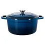 VEVOR 6 Qt Enameled Cast Iron Dutch Oven with Lid, Heavy-Duty Bread Baking & Braising Pot, Oven Safe to 500°F, Induction Compatible Cookware, Blue
