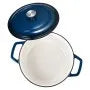 VEVOR 6 Qt Enameled Cast Iron Dutch Oven with Lid, Heavy-Duty Bread Baking & Braising Pot, Oven Safe to 500°F, Induction Compatible Cookware, Blue