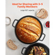 VEVOR 5 Qt Cast Iron Dutch Oven for Bread Baking, 2-in-1 Pre-Seasoned Dutch Oven with Skillet Lid, Proofing Basket & Baking Accessories Included, Oven Safe to 500°F