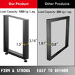 VEVOR Black Metal Table Legs Set of 2 Steel Table Legs 28x23 Inch Dining Table Legs Office Table Legs Computer Desk Legs Steel Bench Legs Country Style Table Legs DIY Furniture Legs