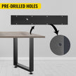 VEVOR Black Metal Table Legs Set of 2 Steel Table Legs 28x23 Inch Dining Table Legs Office Table Legs Computer Desk Legs Steel Bench Legs Country Style Table Legs DIY Furniture Legs