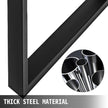 VEVOR 28x27x3.1 Inch Set of 2 Steel Table Legs, 28 Height 27 Wide Dining Table Legs,Heavy Duty 3.1