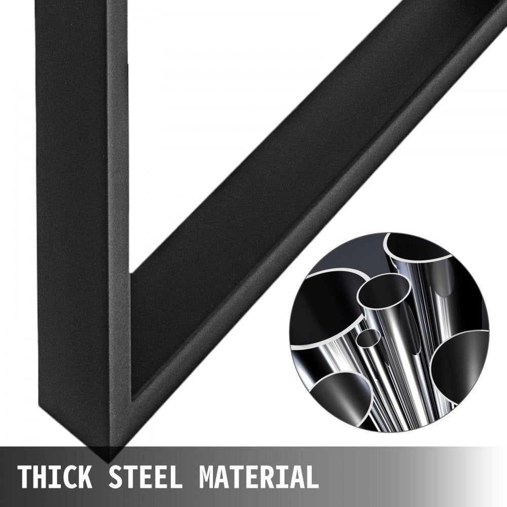 VEVOR 28x27x3.1 Inch Set of 2 Steel Table Legs, 28 Height 27 Wide Dining Table Legs,Heavy Duty 3.1