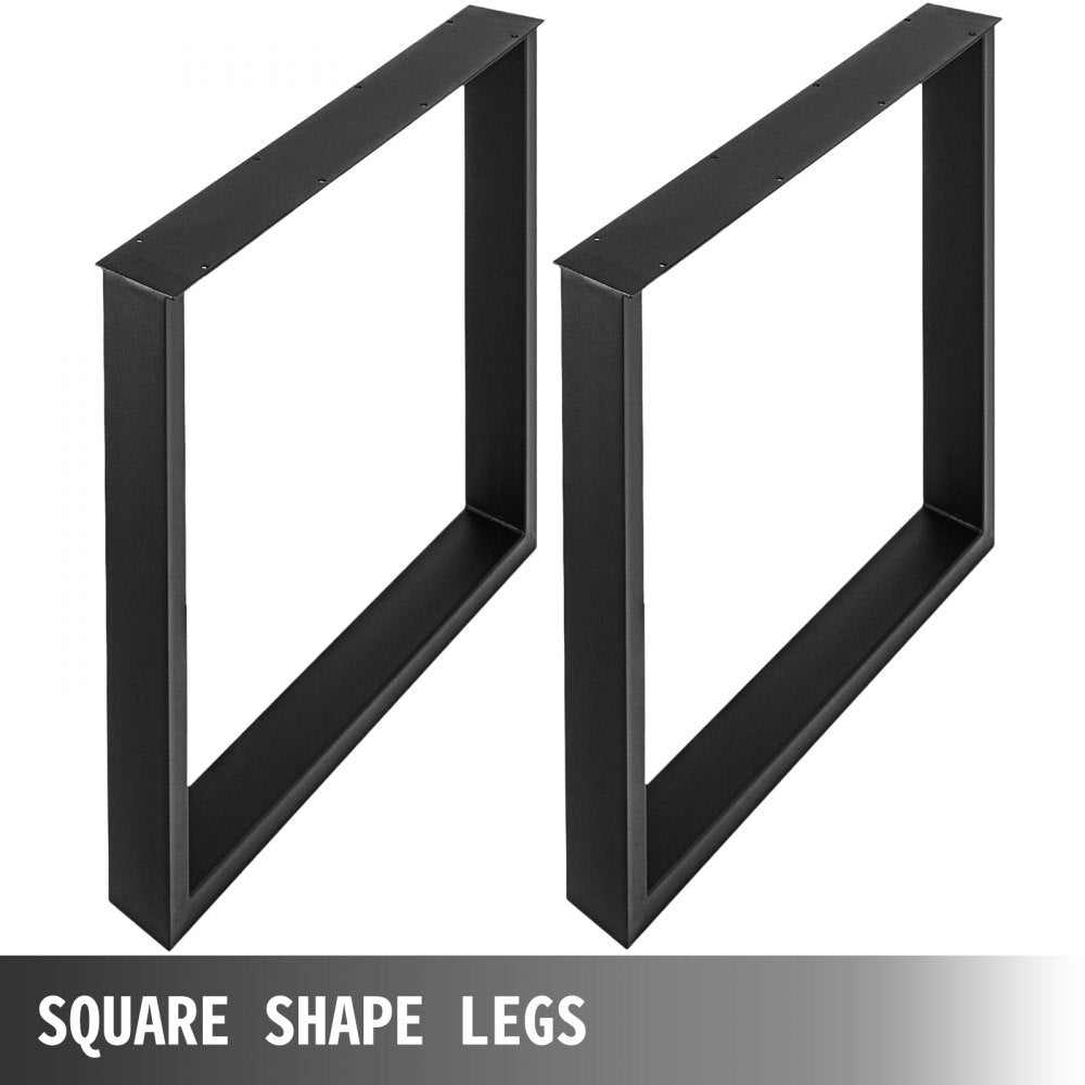 VEVOR 28x27x3.1 Inch Set of 2 Steel Table Legs, 28 Height 27 Wide Dining Table Legs,Heavy Duty 3.1