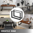 VEVOR 28x27x3.1 Inch Set of 2 Steel Table Legs, 28 Height 27 Wide Dining Table Legs,Heavy Duty 3.1