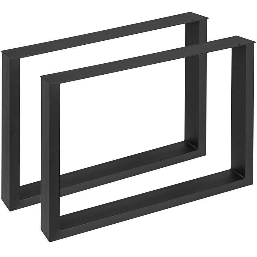 VEVOR Black Metal Table Legs Set of 2 Steel Table Legs 35x28 Inch Dining Table Legs Office Table Legs Computer Desk Legs Steel Bench Legs Country Style Table Legs DIY Furniture Legs
