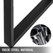 VEVOR Black Metal Table Legs Set of 2 Steel Table Legs 35x28 Inch Dining Table Legs Office Table Legs Computer Desk Legs Steel Bench Legs Country Style Table Legs DIY Furniture Legs