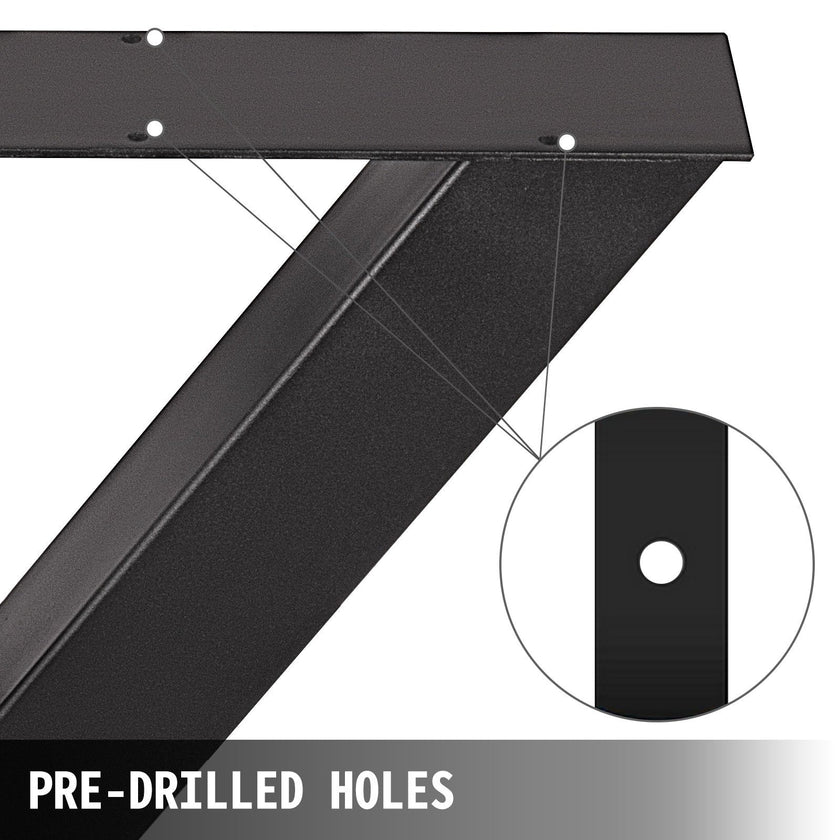 Stainless Metal Table Legs X Shape For Dining Table Desk 2pc Heavy Duty 28