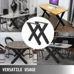Stainless Metal Table Legs X Shape For Dining Table Desk 2pc Heavy Duty 28