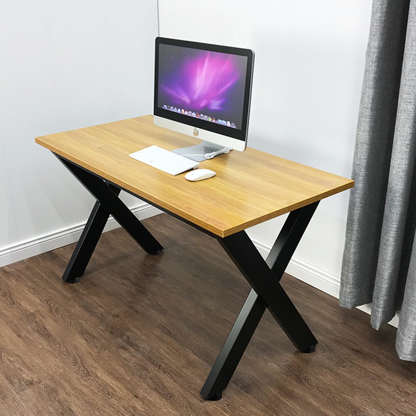 Stainless Metal Table Legs X Shape For Dining Table Desk 2pc Heavy Duty 28