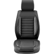VEVOR Seat Covers, Universal Car Seat Covers Front Seats, 2pcs Faux Leather Seat Cover, Semi-enclosed Design, Detachable Headrest and Airbag Compatible, for Most Cars SUVs and Trucks Black