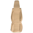 VEVOR Seat Covers, Universal Car Seat Covers Front Seats, 2pcs Faux Leather Seat Cover, Semi-enclosed Design, Detachable Headrest and Airbag Compatible, for Most Cars SUVs and Trucks Beige