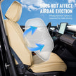 VEVOR Seat Covers, Universal Car Seat Covers Front Seats, 6pcs Faux Leather Seat Cover, Full Enclosed Design, Detachable Headrest and Airbag Compatible, for Most Cars SUVs and Trucks Beige