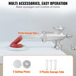 VEVOR Manual Meat Grinder, Heavy Duty Cast Iron Hand Meat Grinder with Steel Table Clamp, Meat Mincer Sausage Maker with 1 Cutting Blade, 2 Cutting Plates, 3 Sausage Tubes for Beef Pepper Mushroom