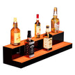VEVOR LED Lighted Liquor Bottle Display, 2 Tiers 30 Inches, Illuminated Home Bar Shelf with RF Remote & App Control 7 Static Colors 1-4 H Timing, Acrylic Drinks Lighting Shelf for Holding 16 Bottles