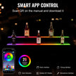 VEVOR LED Lighted Liquor Bottle Display, 2 Tiers 40 Inches, Illuminated Home Bar Shelf with RF Remote & App Control 7 Static Colors 1-4 H Timing, Acrylic Drinks Lighting Shelf for Holding 20 Bottles