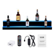 VEVOR LED Lighted Liquor Bottle Display, 2 Tiers 40 Inches, Illuminated Home Bar Shelf with RF Remote & App Control 7 Static Colors 1-4 H Timing, Acrylic Drinks Lighting Shelf for Holding 20 Bottles