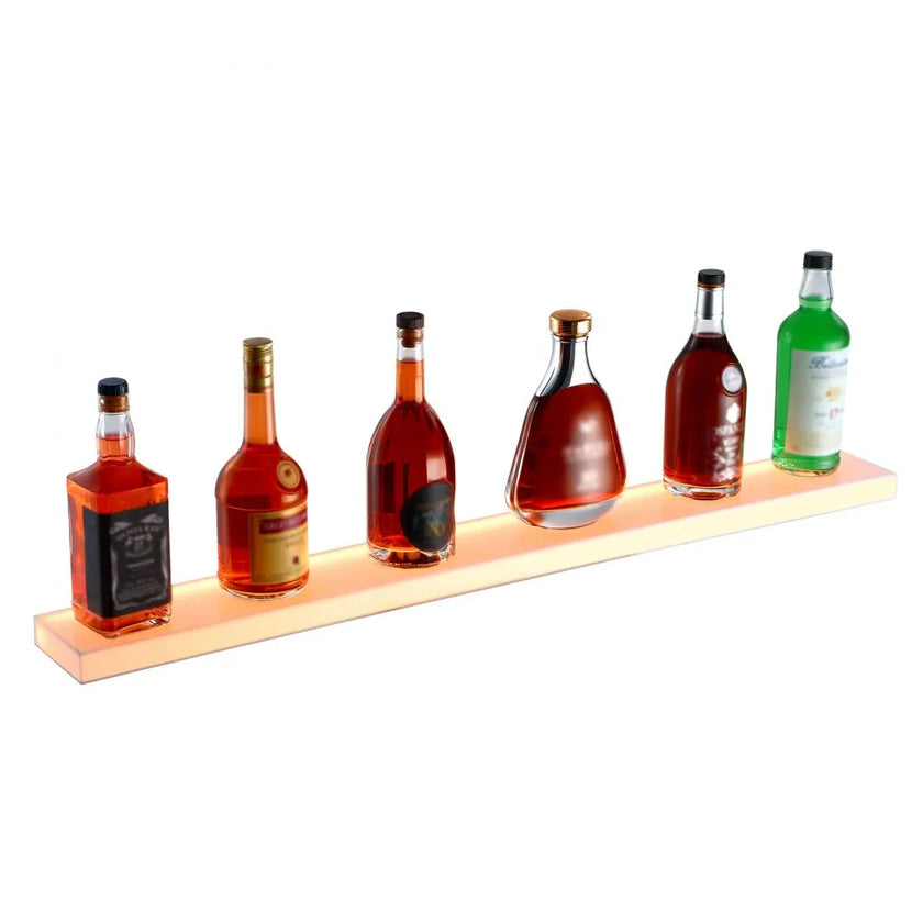 VEVOR Wall Mounted LED Lighted Liquor Bottle Display Home Bar Shelf  40