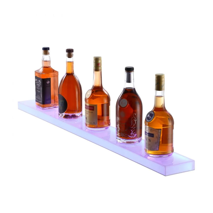 VEVOR Wall Mounted LED Lighted Liquor Bottle Display Home Bar Shelf  40