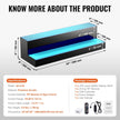 VEVOR LED Lighted Liquor Bottle Display Bar Shelf RF & App Control 24