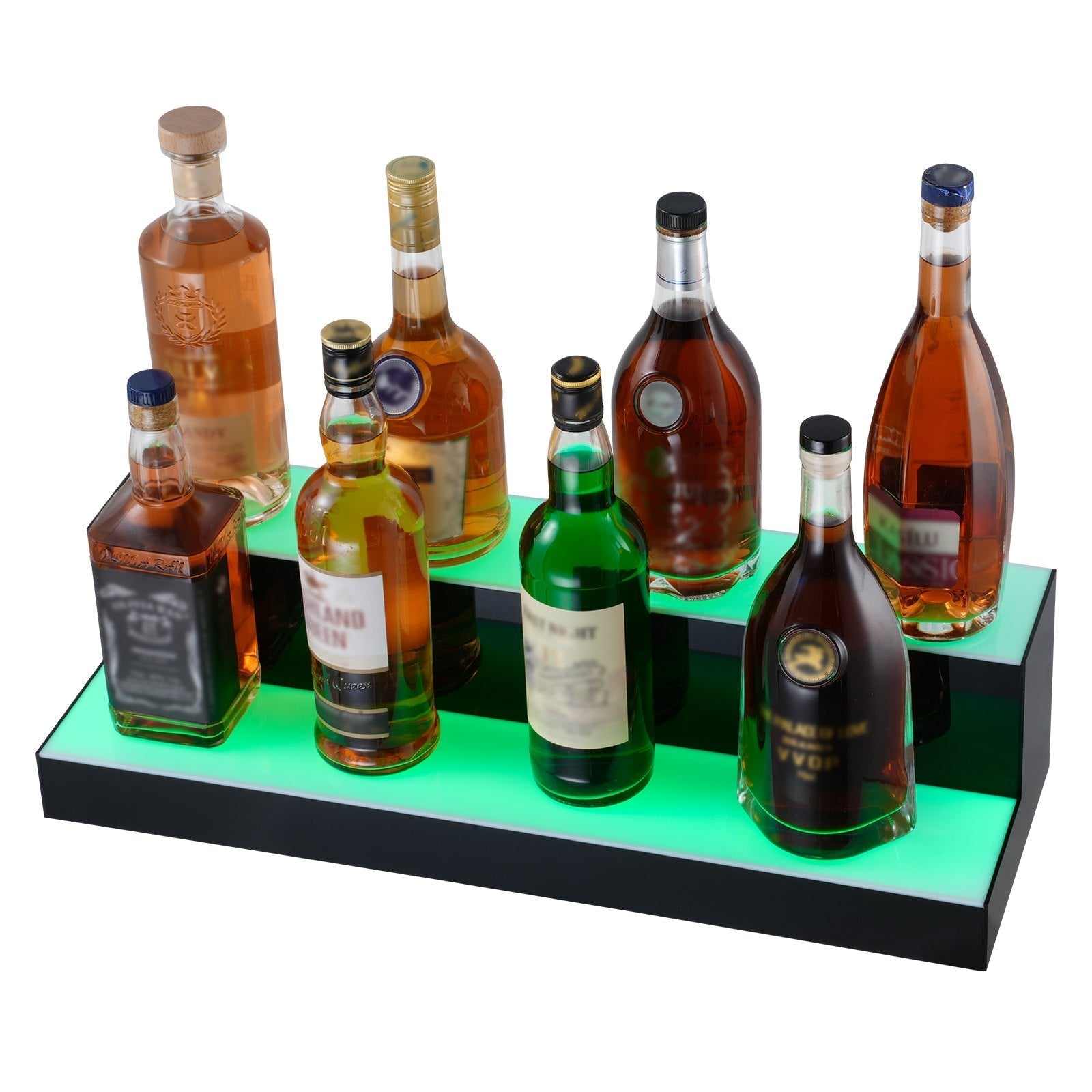 VEVOR LED Lighted Liquor Bottle Display Bar Shelf RF & App Control 24