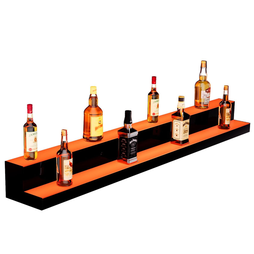 VEVOR LED Lighted Liquor Bottle Display Bar Shelf RF & App Control 60