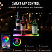 VEVOR LED Lighted Liquor Bottle Display Bar Shelf RF & App Control 16