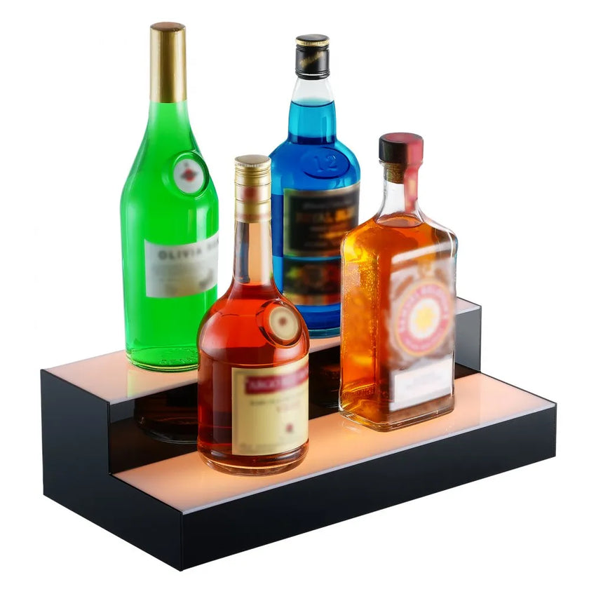 VEVOR LED Lighted Liquor Bottle Display Bar Shelf RF & App Control 16