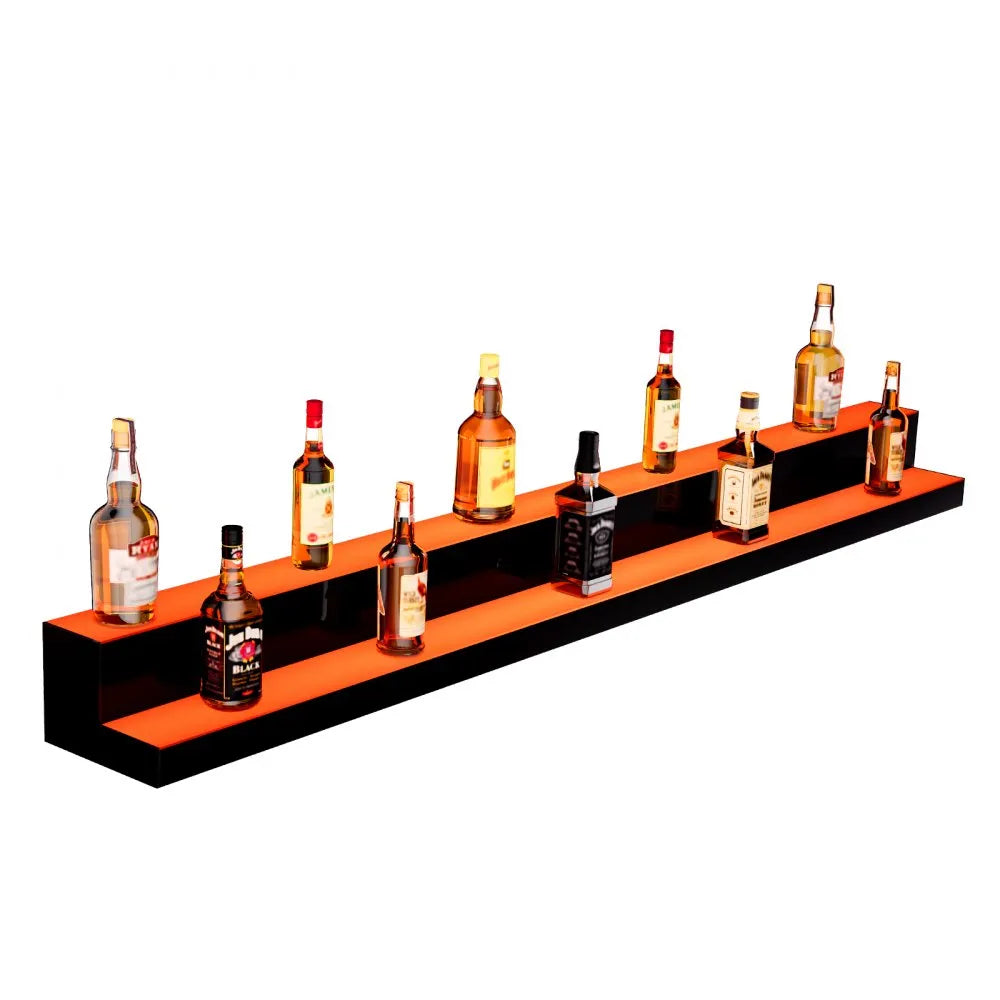 VEVOR LED Lighted Liquor Bottle Display Bar Shelf RF & App Control 72