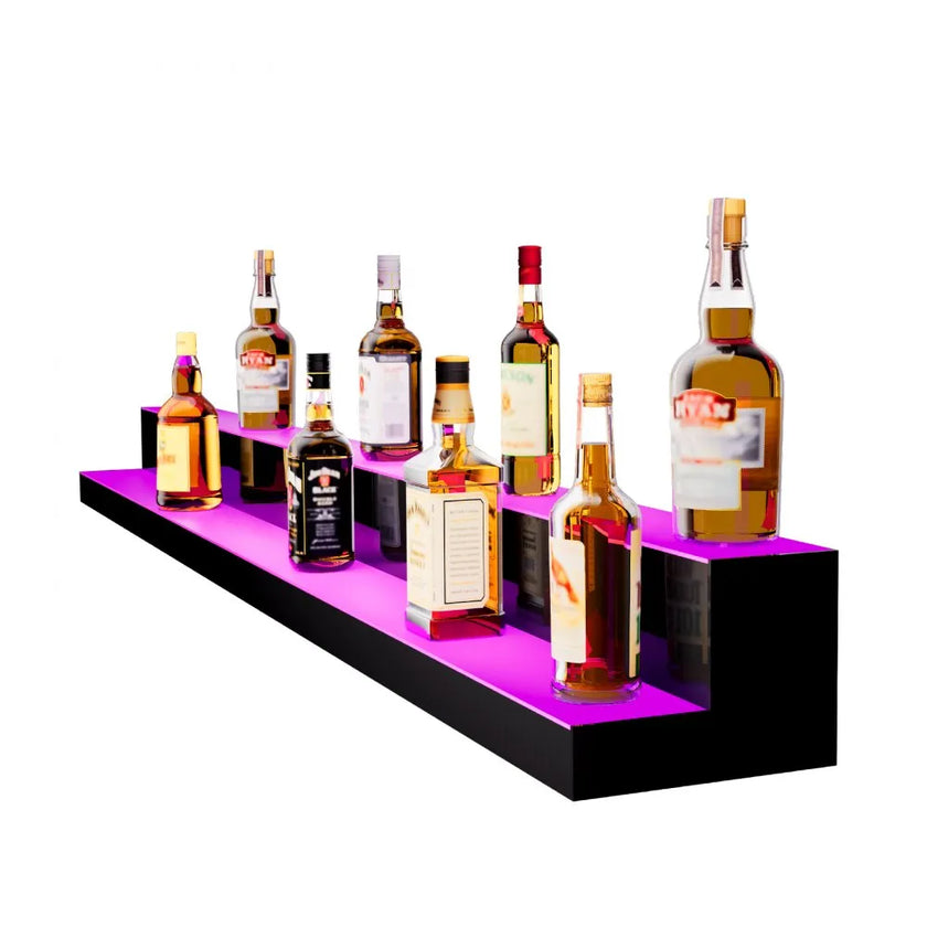 VEVOR LED Lighted Liquor Bottle Display Bar Shelf RF & App Control 72