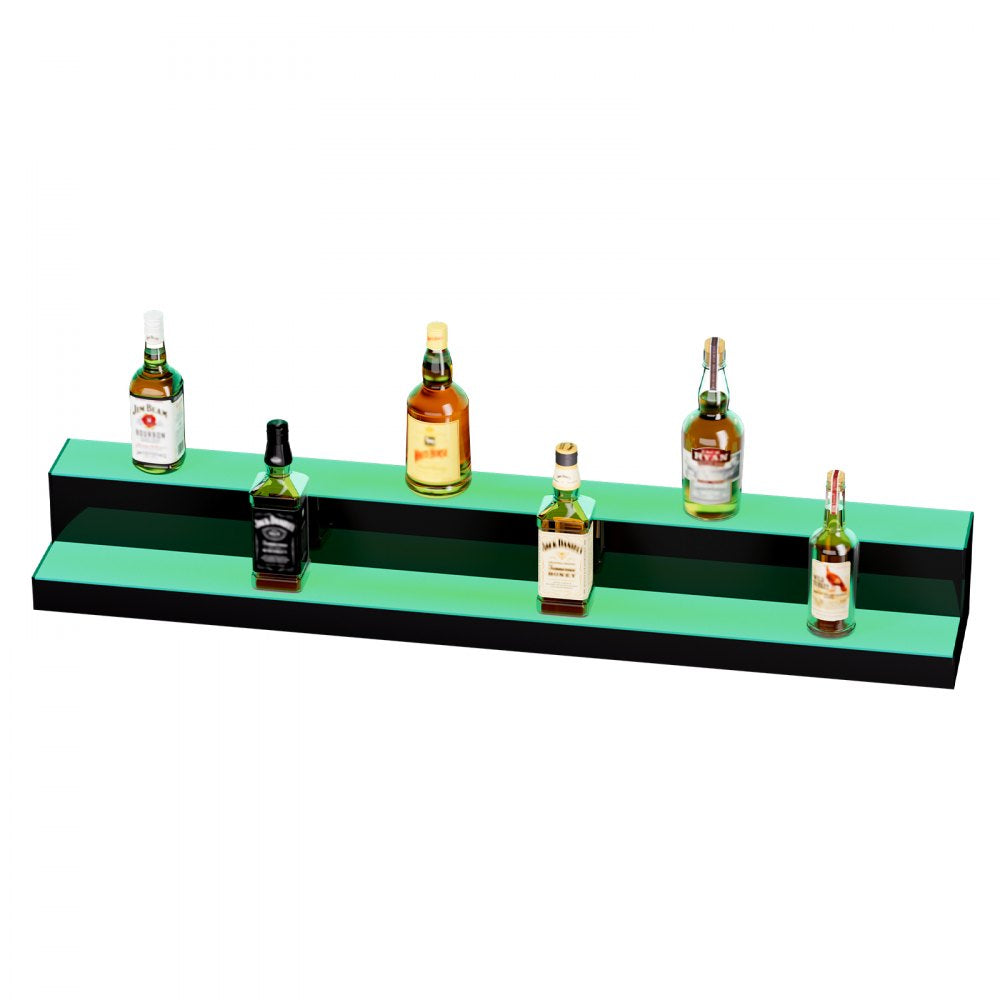 VEVOR LED Lighted Liquor Bottle Display Bar Shelf RF & App Control 48