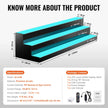 VEVOR LED Lighted Liquor Bottle Display Bar Shelf RF & App Control 48