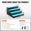 VEVOR LED Lighted Liquor Bottle Display Bar Shelf RF & App Control 16