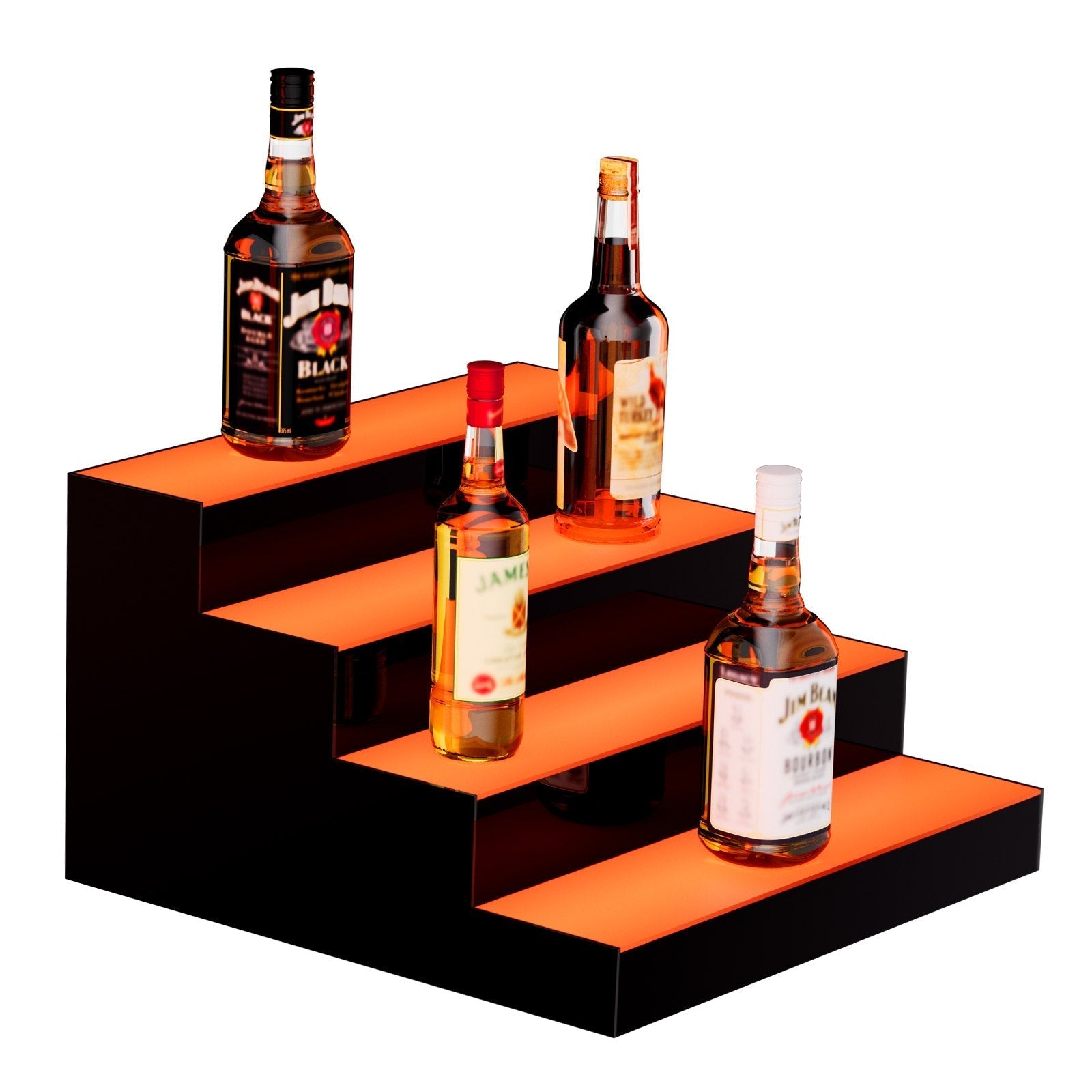 VEVOR LED Lighted Liquor Bottle Display Bar Shelf RF & App Control 16