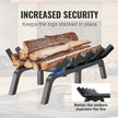 VEVOR Fireplace Log Grate, 24 inch Heavy Duty Fireplace Grate with 6 Support Legs, 3/4’’ Solid Powder-coated Steel Bars, Log Firewood Burning Rack Holder for Indoor and Outdoor Fireplace