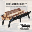VEVOR Fireplace Log Grate, 30 inch Heavy Duty Fireplace Grate with 6 Support Legs, 3/4’’ Solid Powder-coated Steel Bars, Log Firewood Burning Rack Holder for Indoor and Outdoor Fireplace