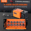 VEVOR Drill Bits Sharpener, 3-13mm Bits Grinder Sharpener, Lip Relief Angle & 95°-135° Point Angle Adjustable Drill Bit Re-Sharpener, Portable Sharpening Machine with 11 Collets, CBN & SDC Wheel