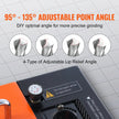 VEVOR Drill Bits Sharpener, 3-20mm Bits Grinder Sharpener, Lip Relief Angle & 95°-135° Point Angle Adjustable Drill Bit Re-Sharpener, Portable Sharpening Machine with 18 Collets, CBN & SDC Wheel