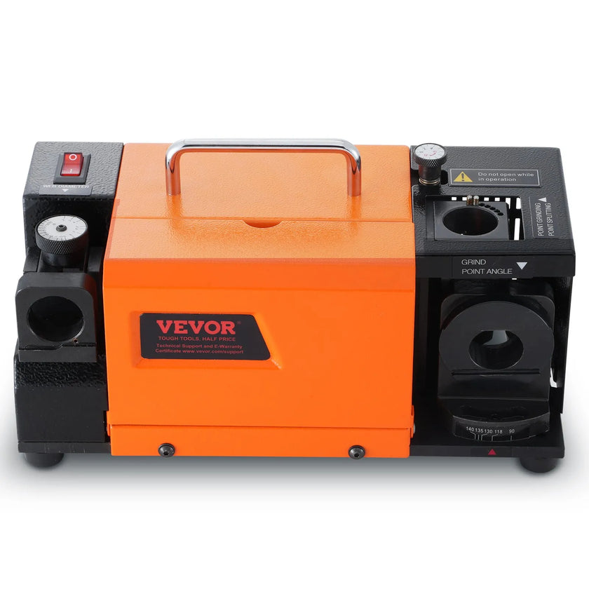 VEVOR Drill Bits Sharpener, 3-20mm Bits Grinder Sharpener, Lip Relief Angle & 95°-135° Point Angle Adjustable Drill Bit Re-Sharpener, Portable Sharpening Machine with 18 Collets, CBN & SDC Wheel