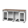 VEVOR Dog Crate Furniture 72 in Indoor Wooden Dog Kennel with Tray Heavy Duty